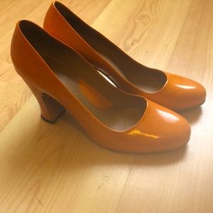 John Fluevog orange heels